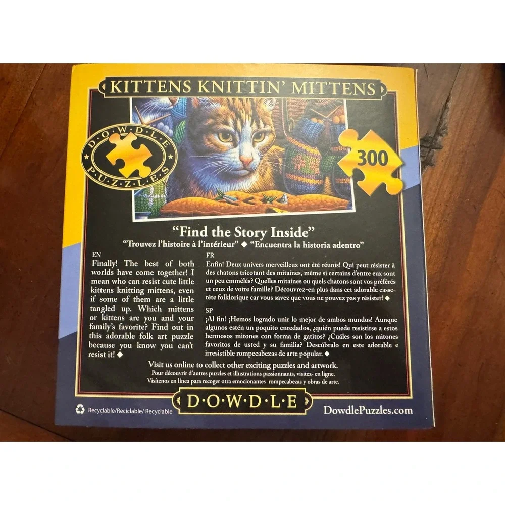 Dowdle 300 Piece Puzzle Called‎ Kittens Knittin' Mittens
